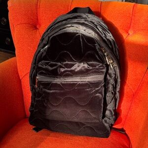 Sandro quilted velvet backpack